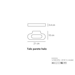 Artemide Talo: wall halo white lamp_C_Inclusa_Lampadina/e_inclusa/e_nella_confezione_Included