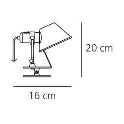 Artemide Tolomeo Micro Pinza LED Lampada da Parete