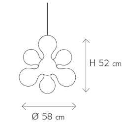 Atomium Suspension lamp_A_Esclusa_Lampadina/e_NON_inclusa/e_Not_Included