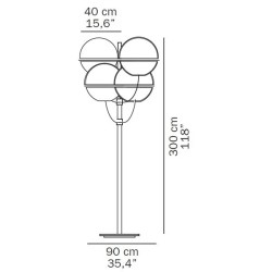 Oluce Lyndon H 300 Lampada da Terra per Esterno