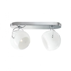 Fabbian Beluga White Lampada da Parete/Soffitto Due Fuochi