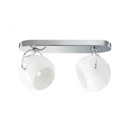Fabbian Beluga White Lampada da Parete/Soffitto Due Fuochi