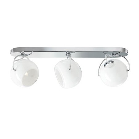 Fabbian Beluga White Lampada da Parete/Soffitto Tre Fuochi