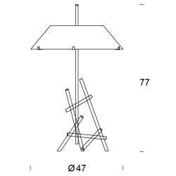 Fontana Arte Ashanghai Lampada da Tavolo