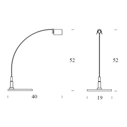 Fontana Arte Falena Lampada da Tavolo