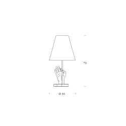 Mano Table lamp_B_Esclusa_Lampadina/e_NON_inclusa/e_Not_Included_luce_verso_l'alto_e_il_basso_luce_verso_l'alto_e_il_basso