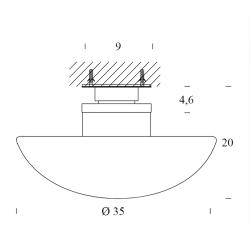 Fontana Arte Sillabone Lampada da Parete/Soffitto