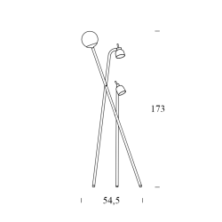 Fontana Arte Tripod Lampada da Terra