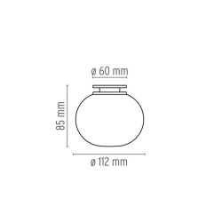 Glo Ball Mini C/W_A_Esclusa_Lampadina/e_NON_inclusa/e_Not_Included_luce_in_tutte_le_direzioni_luce_in_tutte_le_direzioni