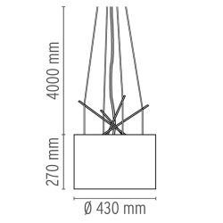 Ray S suspension lamp