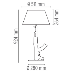 Flos Guns - Table Gun Lampada da Tavolo