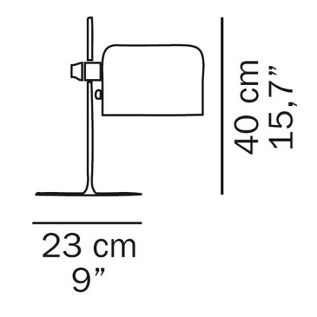 Oluce Coupè Lampada da Tavolo