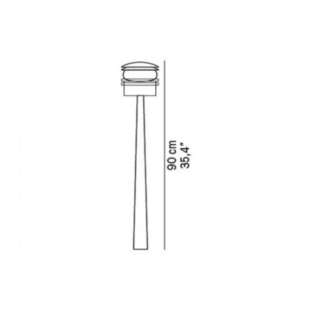 Fresnel outdoor floor lamp