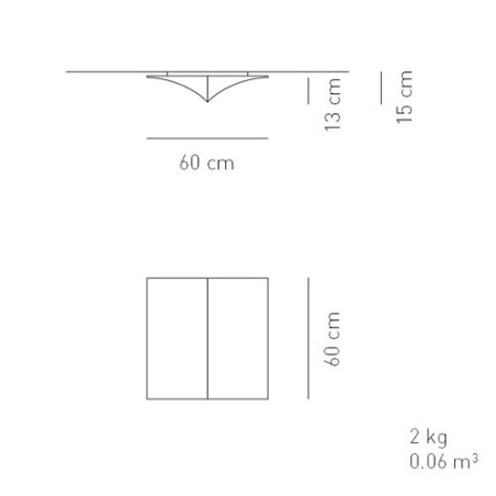 Nelly Straight 60 Wall/Ceiling lamp