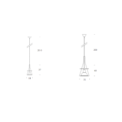 Flute Suspension lamp