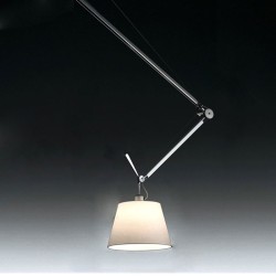 Tolomeo Off center Parchment paper Suspension lamp
