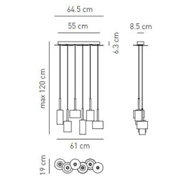 Spillray 6 Suspension lamp