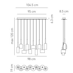 Spillray 10 Suspension lamp