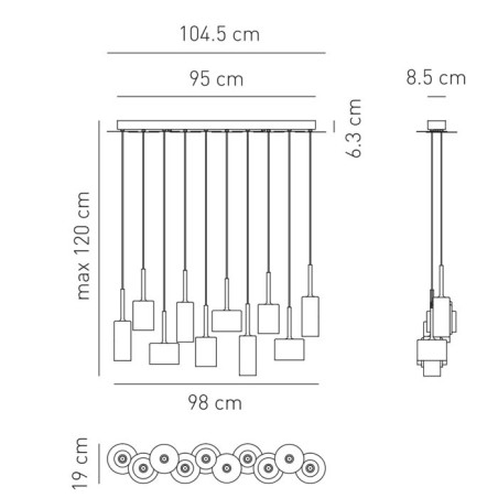 Spillray 10 Suspension lamp