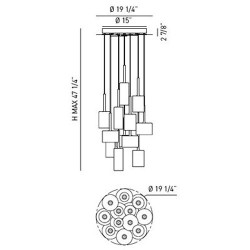 Axo Light Spillray 12 Lampada a Sospensione