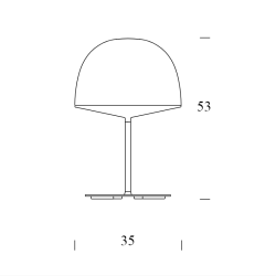 Fontana Arte Cheshire Lampada da Tavolo