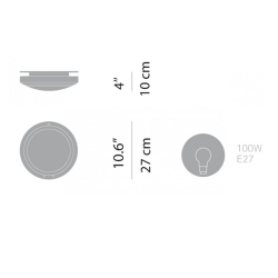 Luceplan Metropoli D2027V1 Lampada da Parete/Soffitto