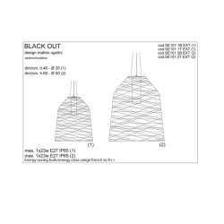 Black Out Outdoor suspension lamp