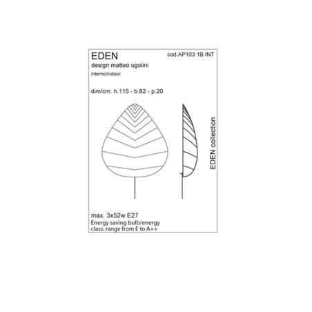 Eden Collection wall/ceiling lamp
