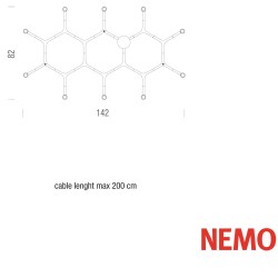 Nemo Crown Plana Lampada a Sospensione