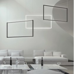 Spigolo vertical suspension lamp