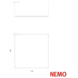 Nemo Spigolo Orizzontale Lampada a Sospensione