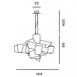 Big Bang L Suspension lamp