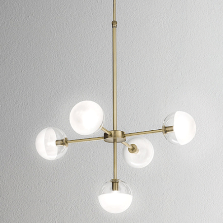 Il Fanale Molecola 5 Luci Lampada a Sospensione