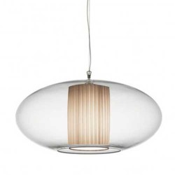 Modoluce Ellisse Media Plissé Ribbon Lampada a Sospensione