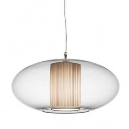 Modoluce Ellisse Media Plissé Ribbon Lampada a Sospensione
