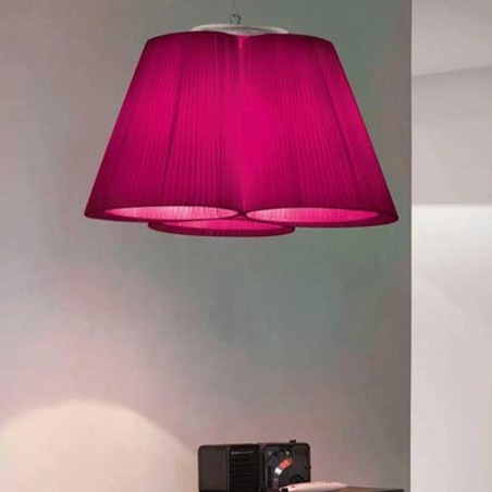 Modoluce Florinda 3 Plissè Ribbon Lampada a Sospensione