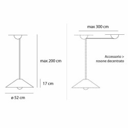 Artemide Aggregato Saliscendi Cono Grande Lampada a Sospensione