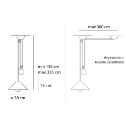 Artemide Aggregato Saliscendi Cono Piccolo Lampada a Sospensione