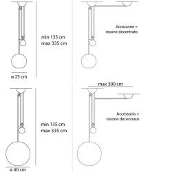 Artemide Aggregato Saliscendi Sfera Lampada a Sospensione