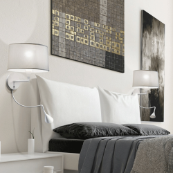 Egoluce Alba Lampada da Parete con Lettore Led