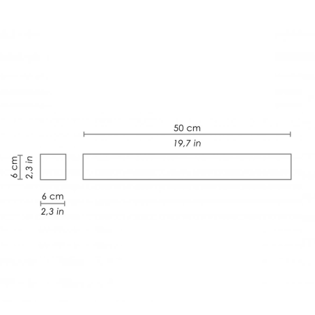 Ailati Slat Lampada da Parete Biemissione IP65