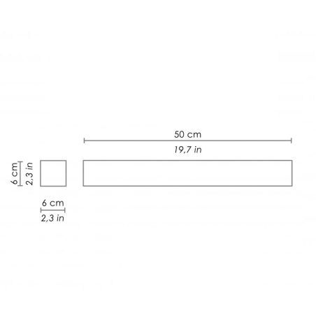 Ailati Slat Lampada da Parete Monoemissione IP65