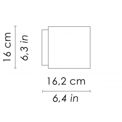 Ailati Dado 16x16 cm Lampada da Parete/Soffitto