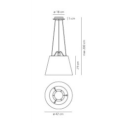 Artemide Tolomeo Mega Raso Lampada a Sospensione