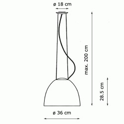 Nur Mini Gloss Suspension lamp