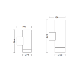 Apollo Biemission Outdoor Wall lamp IP54 | ProfessioneLuce