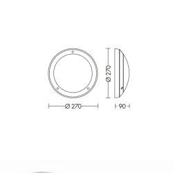 Rossini Illuminazione Bliss Lampada da Parete/Soffitto per Esterno IP65