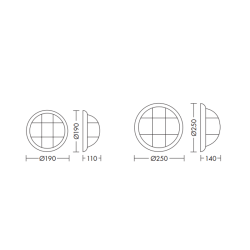 Cortese Round Outdoor Wall Lamp IP65 | ProfessioneLuce