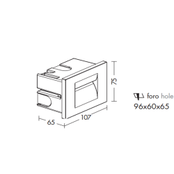 Kora Horizontal Wall Recess IP65 | ProfessioneLuce