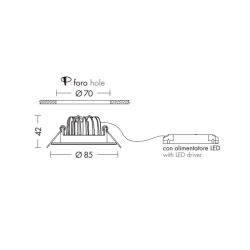 Rossini Illuminazione Login Incasso a Soffitto LED  38° IP20